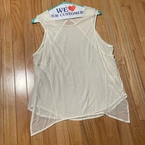 Theyskens’ Theory White Flowy Tank Top Size Medium